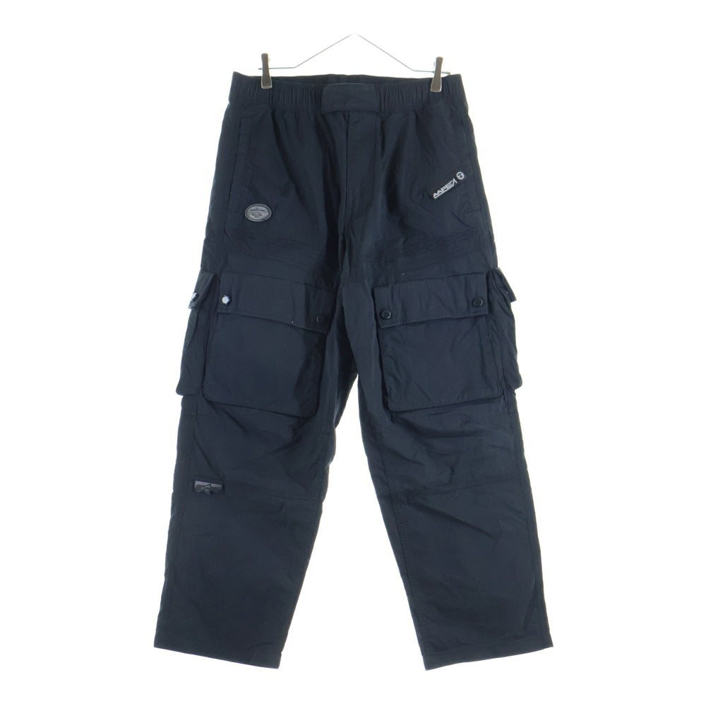 AAPE BY A BATHING APE(エーエイプバイアベイシングエイプ) フロントワッペン付きカーゴパンツ AAPPTMB633XXN ブラック