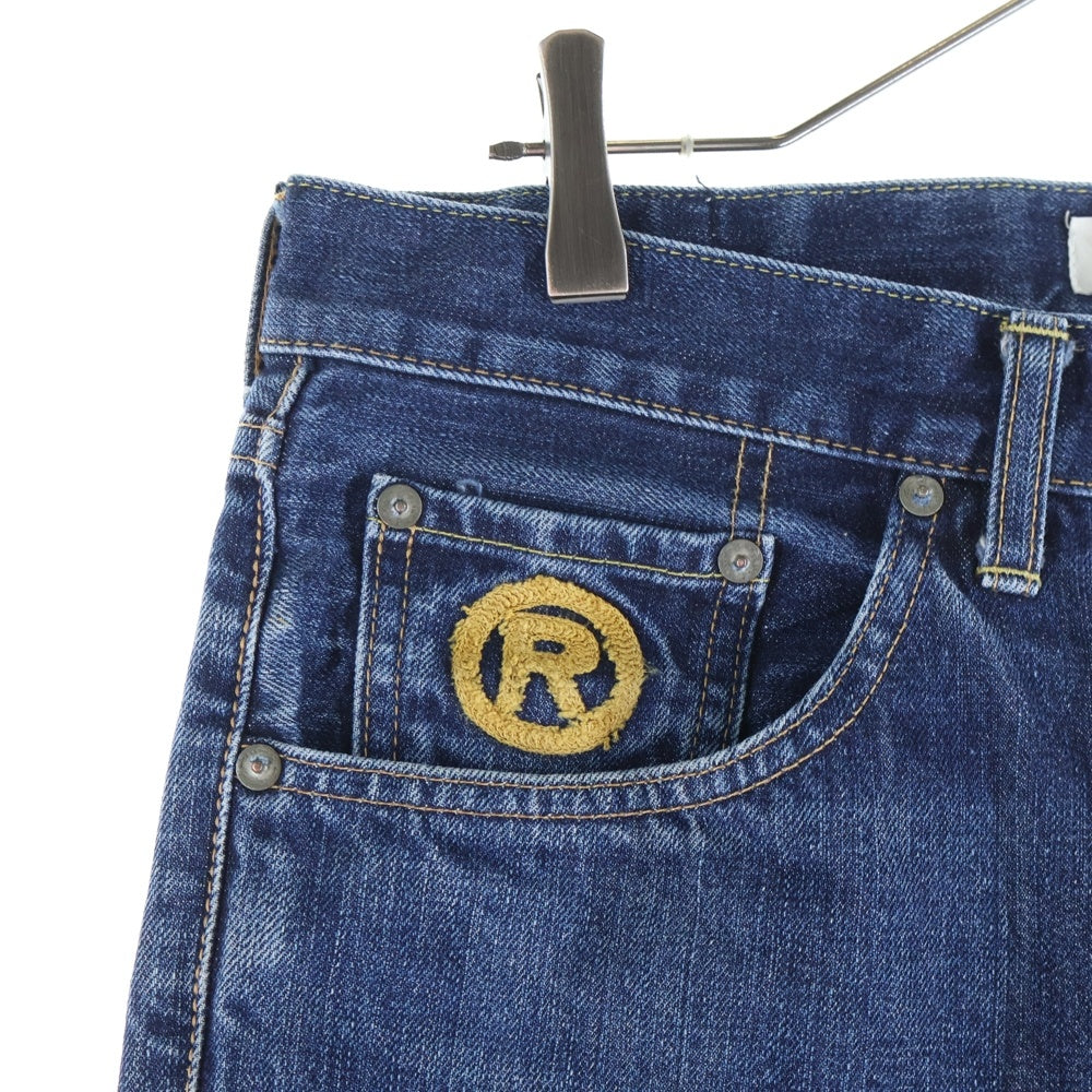 A BATHING APE(アベイシングエイプ) バッグポケット刺繍入りデニムパンツ スキニーパンツ インディゴ