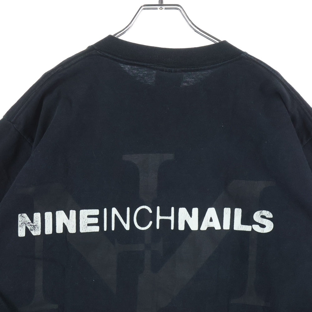 VINTAGE(ヴィンテージ) 90S NINE INCH NAILS BOX LOGO ヴィンテージ ナインチネイルズ ボックスロゴ ALL Sportタグ Tシャツ 半袖クルーネックカットソー ブラック