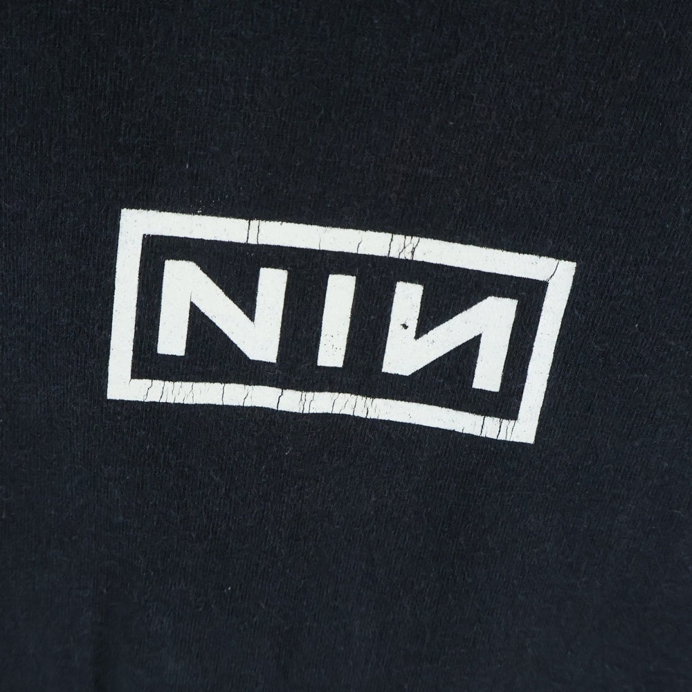 VINTAGE(ヴィンテージ) 90S NINE INCH NAILS BOX LOGO ヴィンテージ ナインチネイルズ ボックスロゴ ALL Sportタグ Tシャツ 半袖クルーネックカットソー ブラック