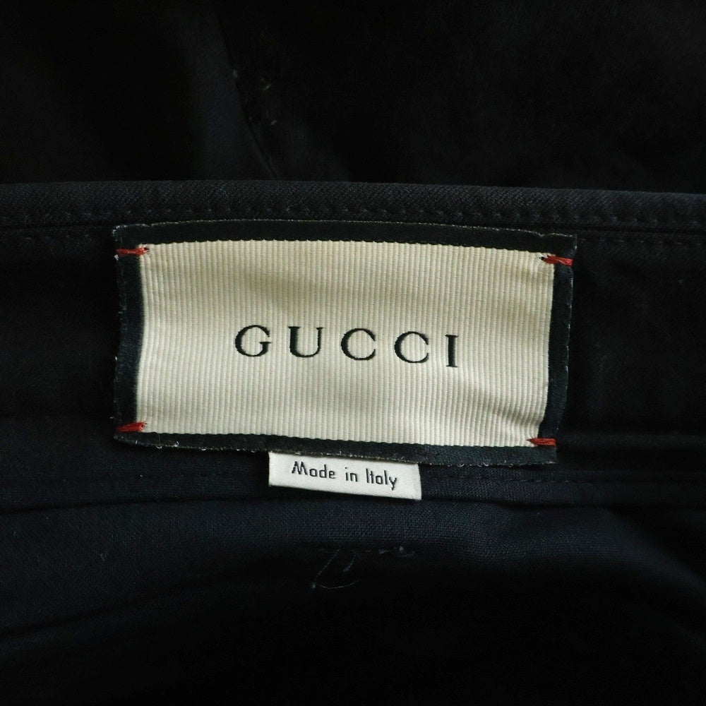 GUCCI(グッチ) 18SS Sideline Stretch Pants サイドラインストレッチパンツ 495695 Z7576 ブラック