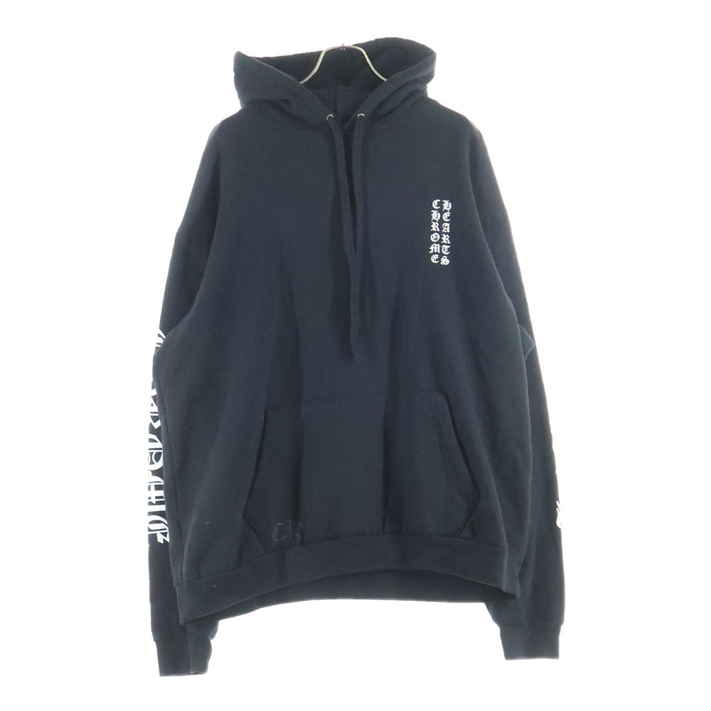 CHROME HEARTS(クロムハーツ) SWTSHRT PLVR アームロゴプリントプルオーバーパーカー ブラック