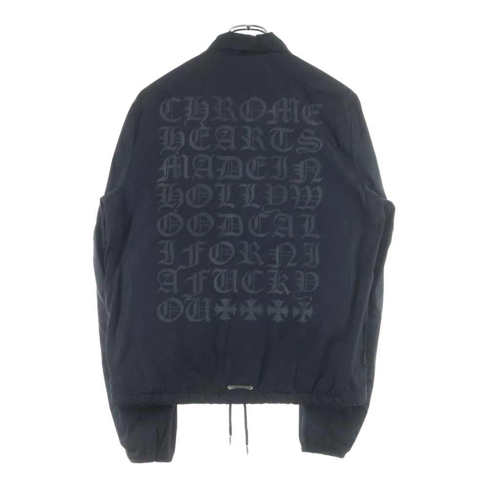 CHROME HEARTS(クロムハーツ) RIGGINS FBRC 英字プリントナイロンコーチジャケットブルゾン