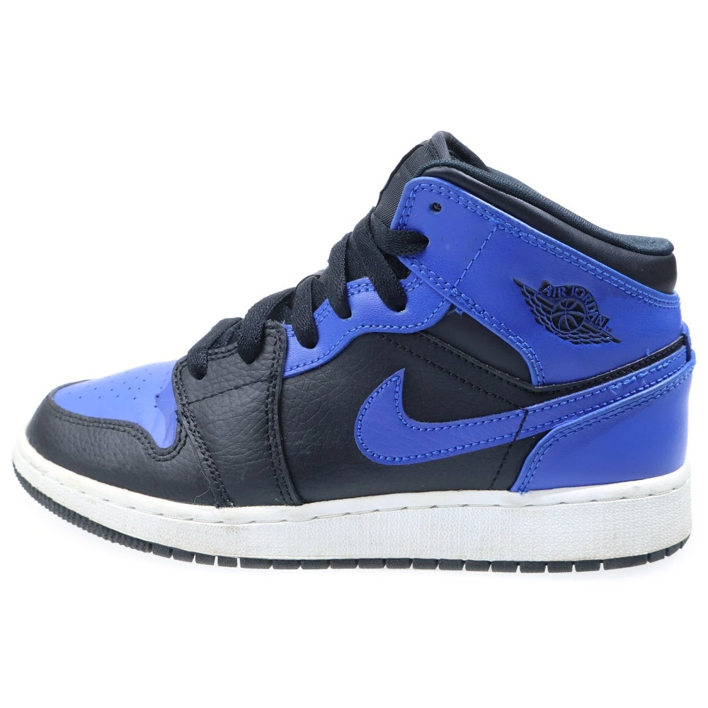 NIKE(ナイキ) GS Air Jordan 1 Mid Hyper Royal エアジョーダン1 ミッド ハイパーロイヤル ローカットスニーカー ブルー 554725-077 レディース