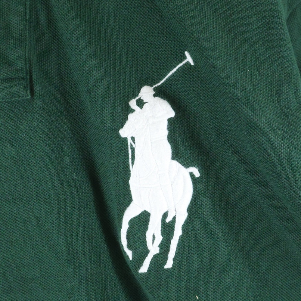 POLO RALPH LAUREN(ポロラルフローレン) ポニー ドイツ国旗刺繍 長袖ラガーシャツ グリーン
