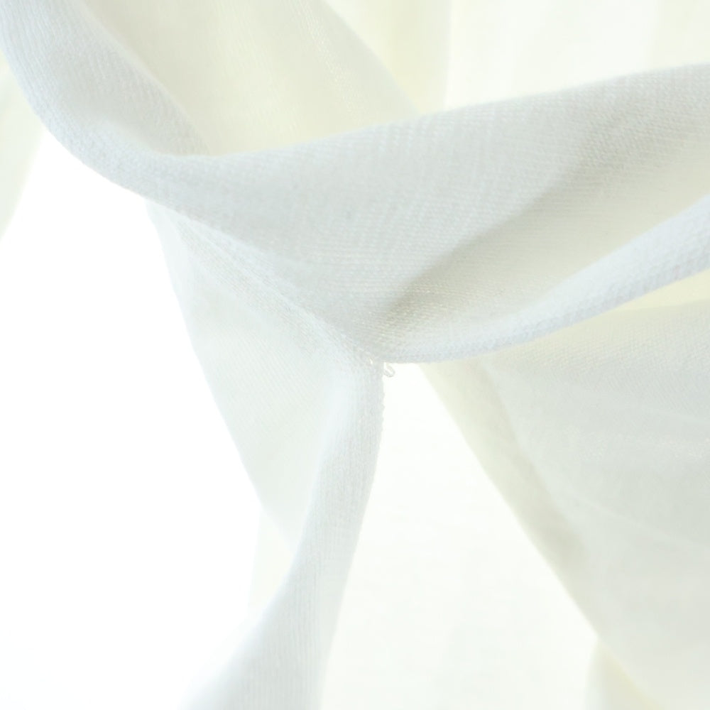 lucien pellat-finet(ルシアンペラフィネ) スカル Vネック レーヨン ニットセーター ホワイト