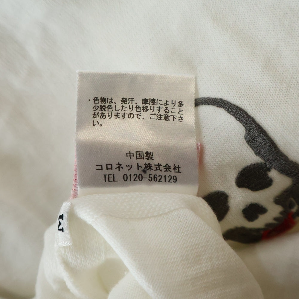 lucien pellat-finet(ルシアンペラフィネ) スカル Vネック レーヨン ニットセーター ホワイト