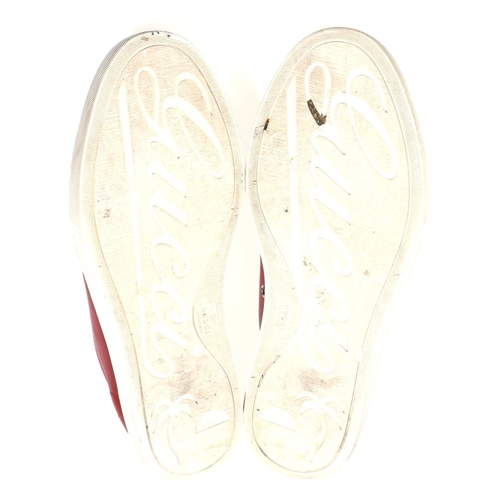 GUCCI(グッチ) レザーローカットスニーカー レッド 423301