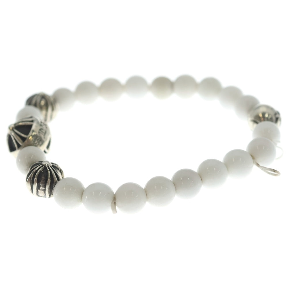 CHROME HEARTS(クロムハーツ) 8mm BEAD ビーズブレスレット ホワイトターコイズ シルバー/ホワイト