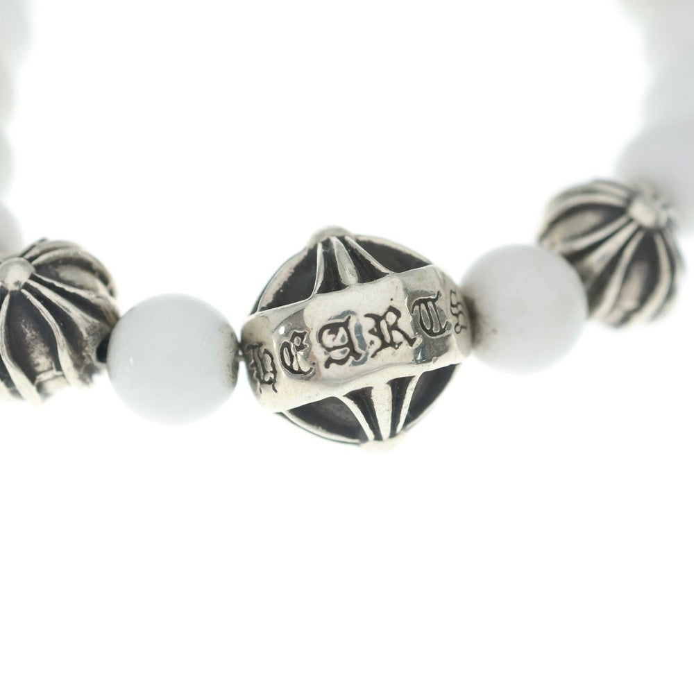 CHROME HEARTS(クロムハーツ) 8mm BEAD ビーズブレスレット ホワイトターコイズ シルバー/ホワイト