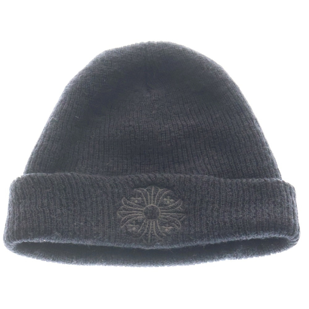 CHROME HEARTS(クロムハーツ) WOOL WATCH CAP CHプラス刺繍ウールビーニー ニットキャップ 帽子 ブラック