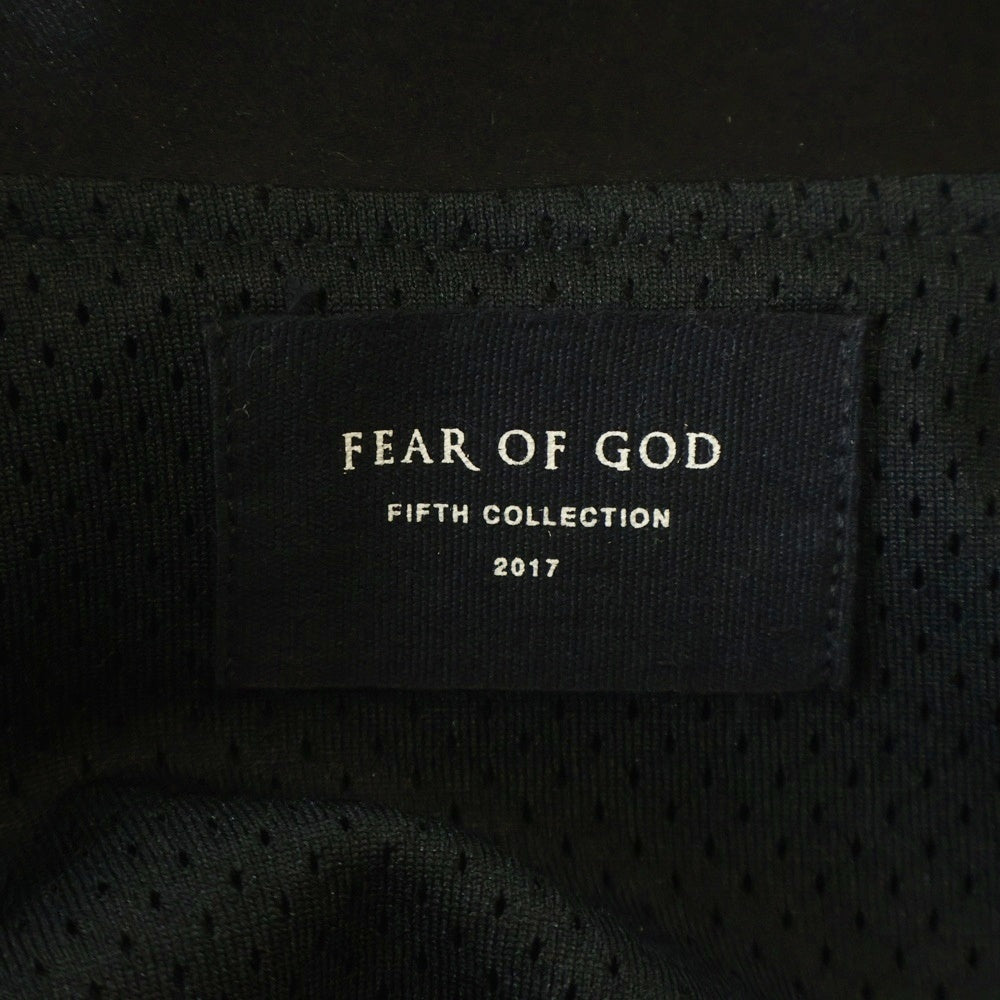 FEAR OF GOD(フィアオブゴッド) FIFTH COLLECTION フィフスコレクション サテンベースボールジャケット ロゴパッチ ブラック 5C17N