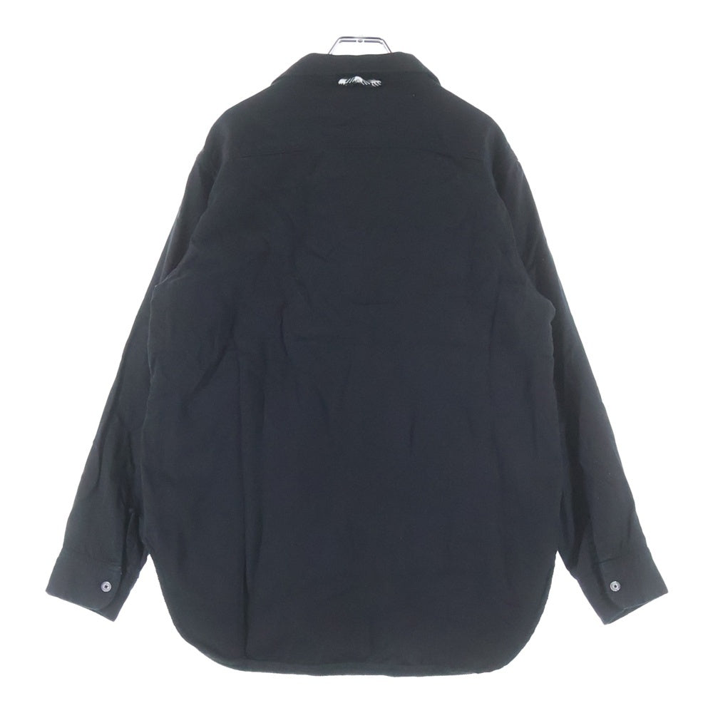 YSTRDY'S TMRRW(イエスタディズ トゥモロウ) TWILL&FLEECE LOITERING SHIRT 長袖シャツ YT-S0507 ブラック