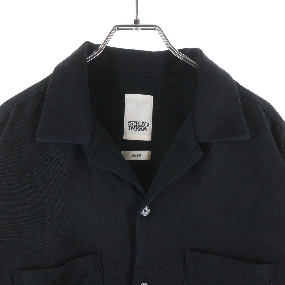 YSTRDY'S TMRRW(イエスタディズ トゥモロウ) TWILL&FLEECE LOITERING SHIRT 長袖シャツ YT-S0507 ブラック