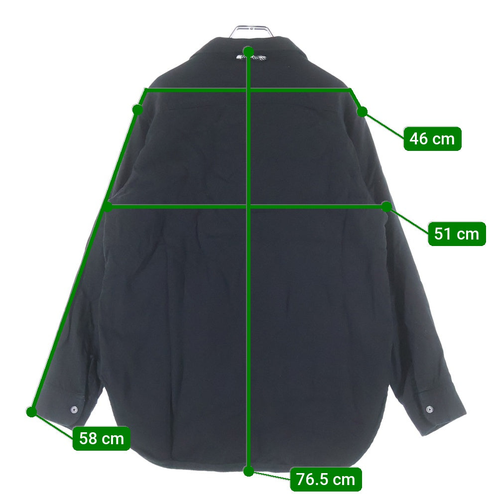 YSTRDY'S TMRRW(イエスタディズ トゥモロウ) TWILL&FLEECE LOITERING SHIRT 長袖シャツ YT-S0507 ブラック