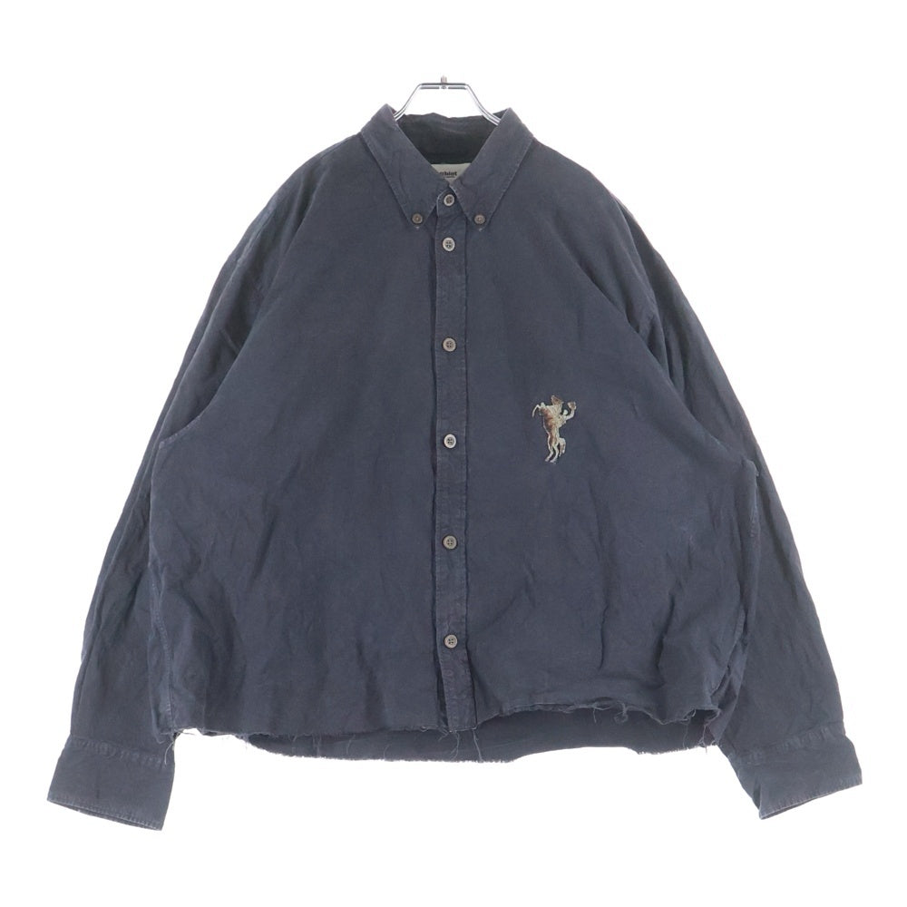 doublet(ダブレット) OVERSIZED CUT OFF SHIRT オーバーサイズ カットオフシャツ ブラック 23SS33SH122