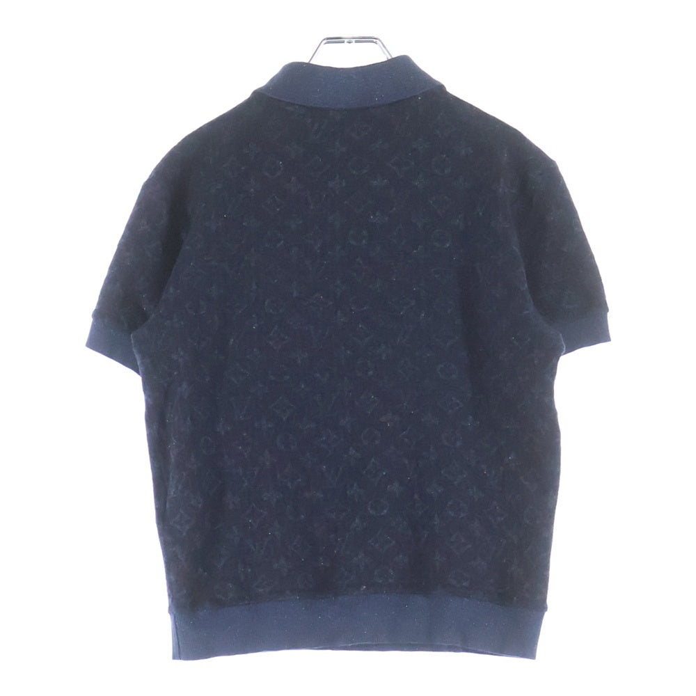 LOUIS VUITTON(ルイヴィトン) モノグラムツイード半袖ポロシャツ ネイビー RM182M GVS HFY17W