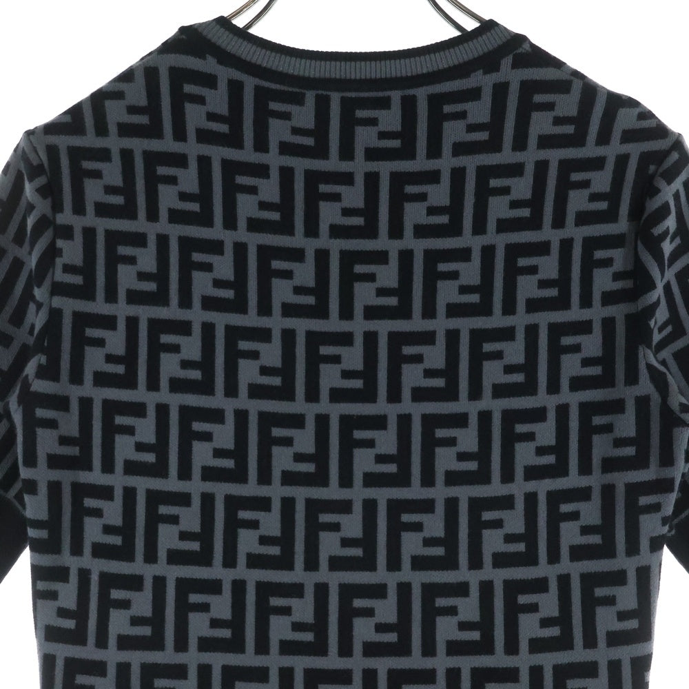 FENDI(フェンディ) ズッカ柄 FFロゴ 半袖ワンピース グレー FZD753 A5QG レディース