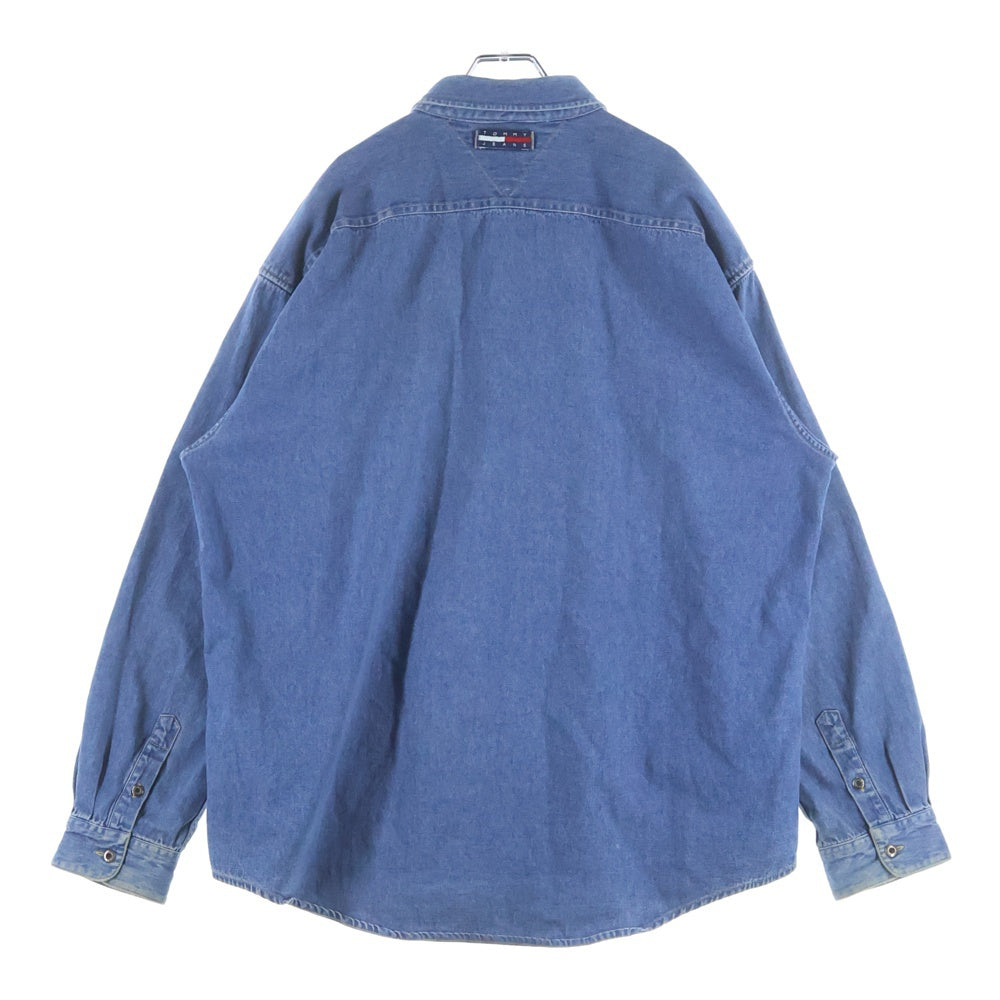 TOMMY JEANS(トミージーンズ) 長袖デニムシャツ インディゴ