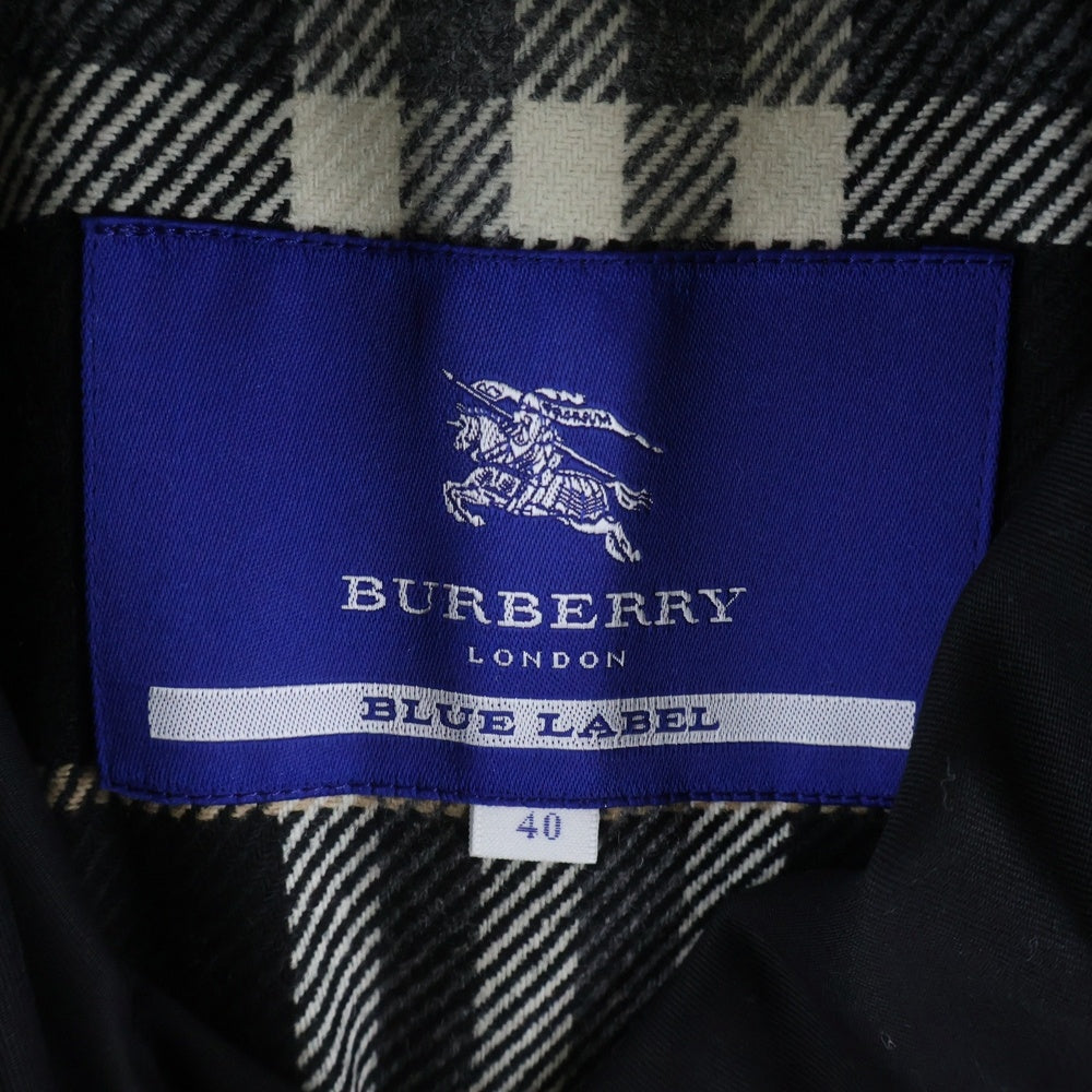 BURBERRY BLUE LABEL(バーバリーブルーレーベル) トレンチコート 裏地チェック ライナーベスト取り外し可能 ブラック FRF08-545-09