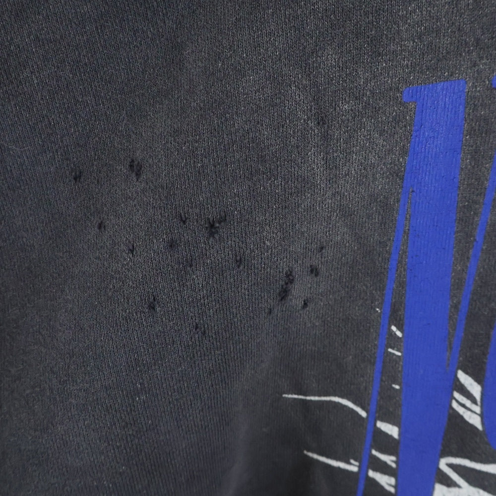 SAINT MICHAEL(セントマイケル) 24AW NOTHING IMP ヴィンテージ加工 クルーネックスウェットトレーナー ブラック SM-YS1-0000-C36