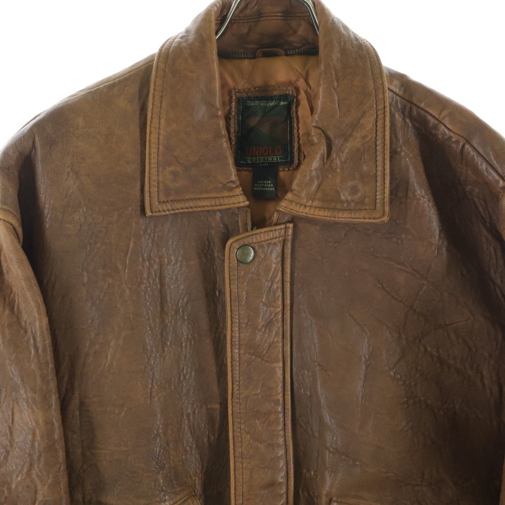NO BRAND(ノーブランド) OLD UNIQLO オールドユニクロ フライトジャケット ブラウン