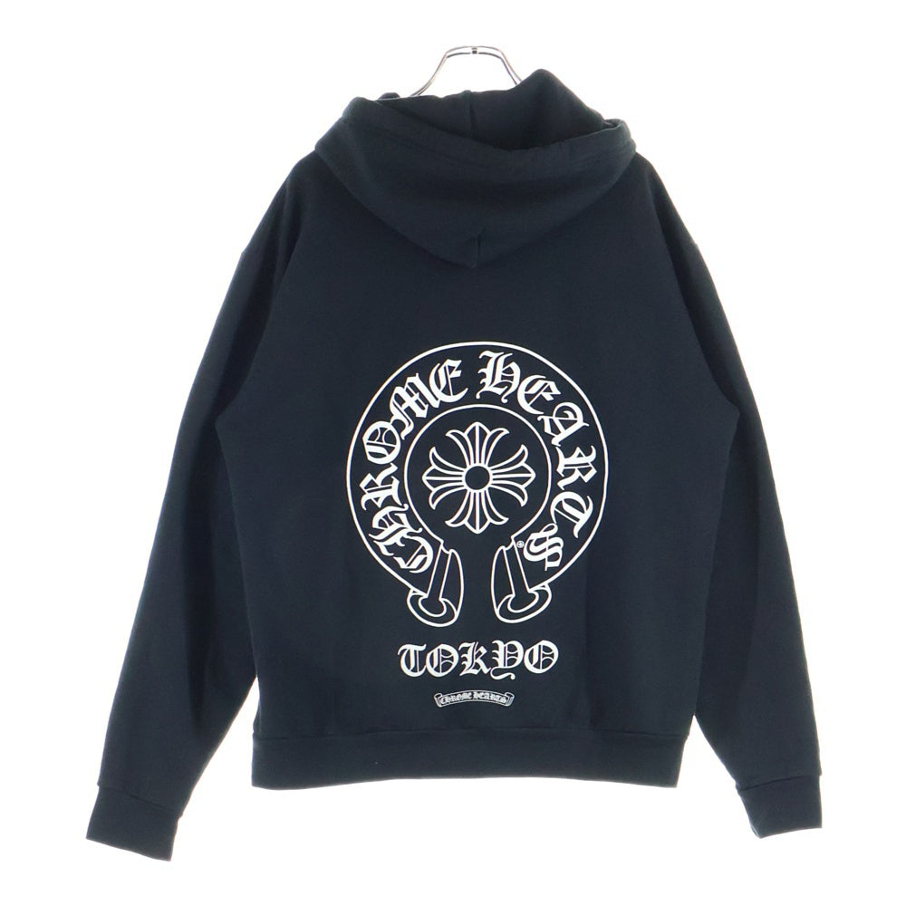 CHROME HEARTS(クロムハーツ) 東京限定 両面プリント ホースシュー プルオーバーパーカー ブラック