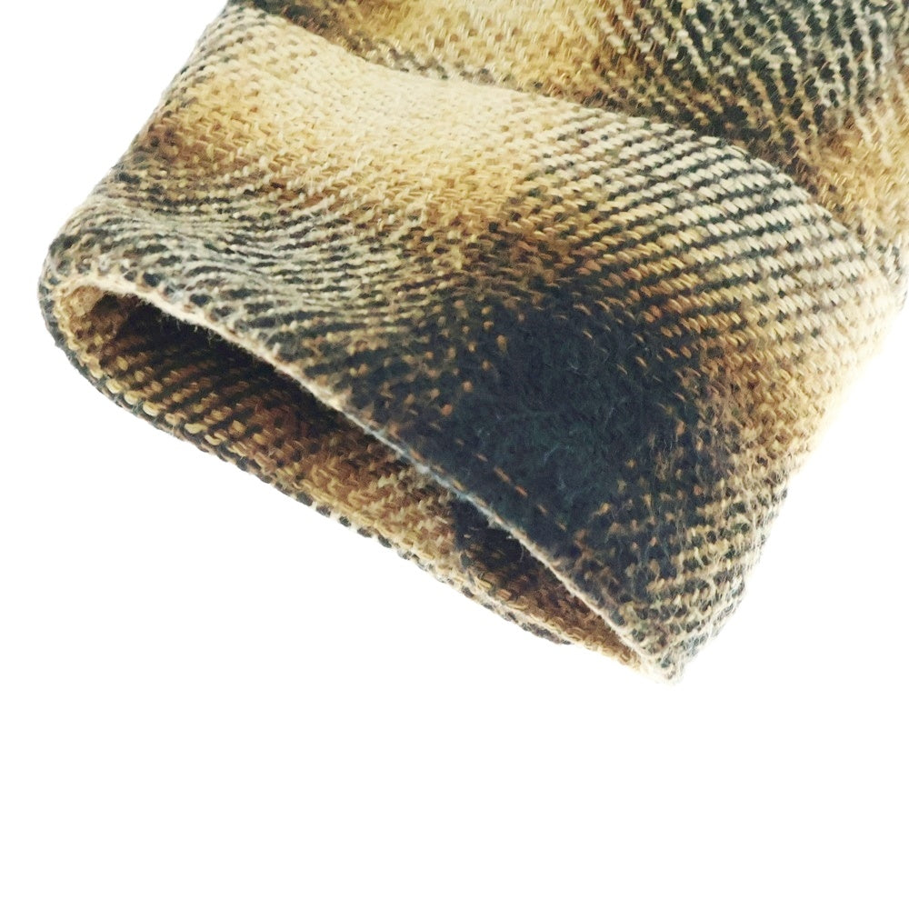 SOE(ソーイ) Crashed Flannel Shirts クラッシュ フランネルシャツ イエロー 1253-81-005