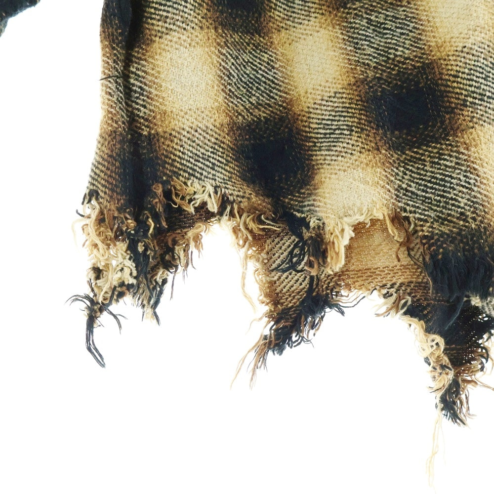 SOE(ソーイ) Crashed Flannel Shirts クラッシュ フランネルシャツ イエロー 1253-81-005