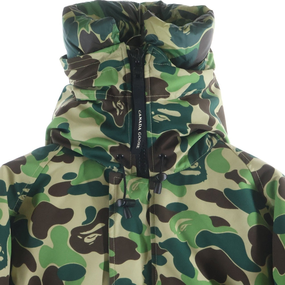CANADA GOOSE(カナダグース) 21AW ×A BATHING APE CHILLIWACK BOMBER ×ア ベイシング エイプ チリワック ボンバー ダウンジャケット グリーンカモ 7999MBC