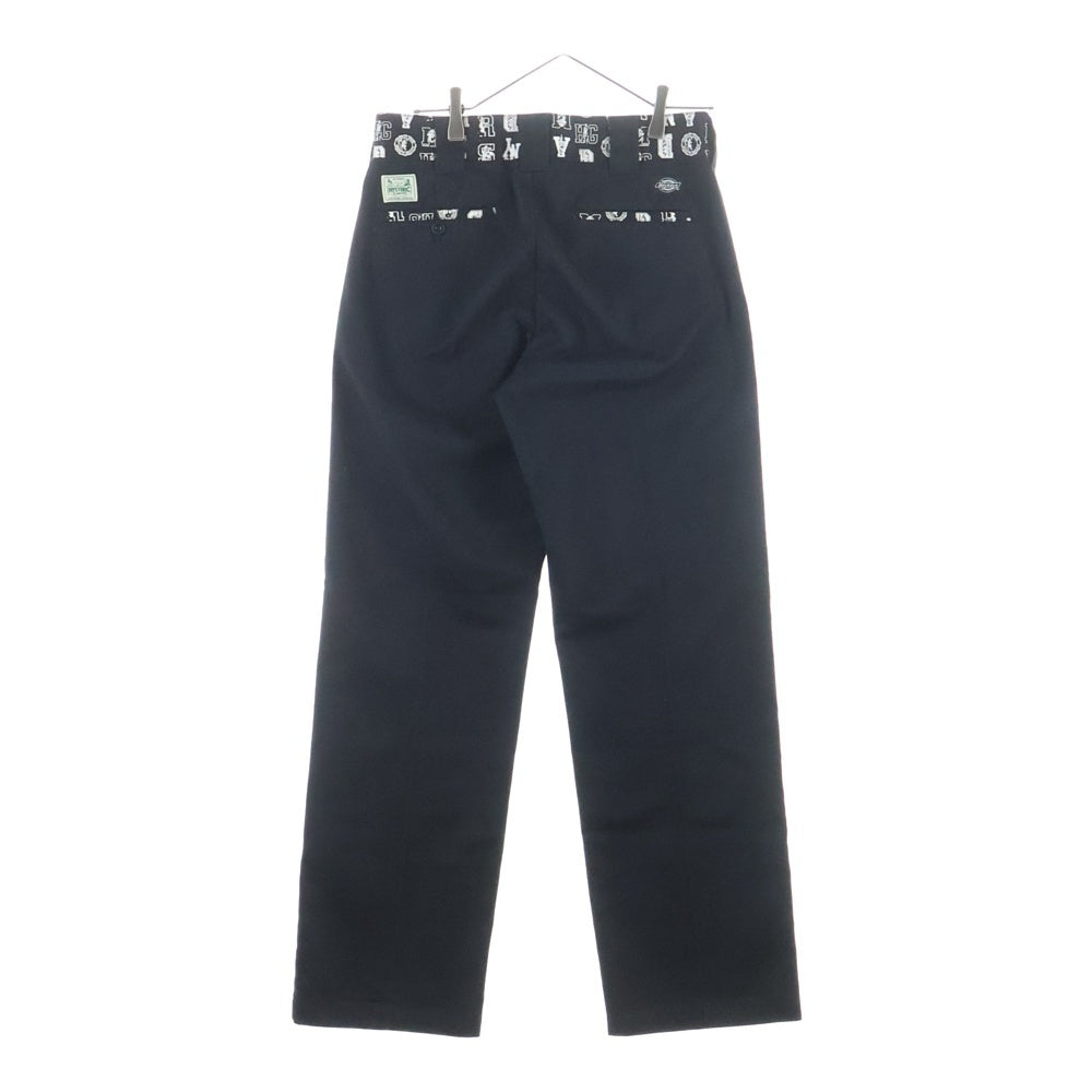 HYSTERIC GLAMOUR(ヒステリックグラマー) ×Dickies ディッキーズ ウエストロゴデザイン ワークパンツ ブラック 181M40HG01