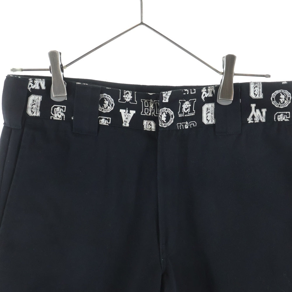 HYSTERIC GLAMOUR(ヒステリックグラマー) ×Dickies ディッキーズ ウエストロゴデザイン ワークパンツ ブラック 181M40HG01