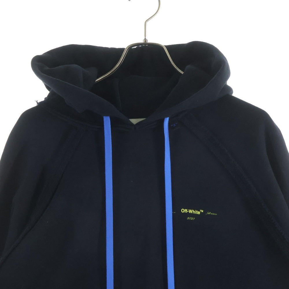 OFF-WHITE(オフホワイト) 19AW ACRYLIC ARROWS SLIM HOODIE バッグプリントプルオーバーパーカー フーディー OMBB034F19E30010 ブラック