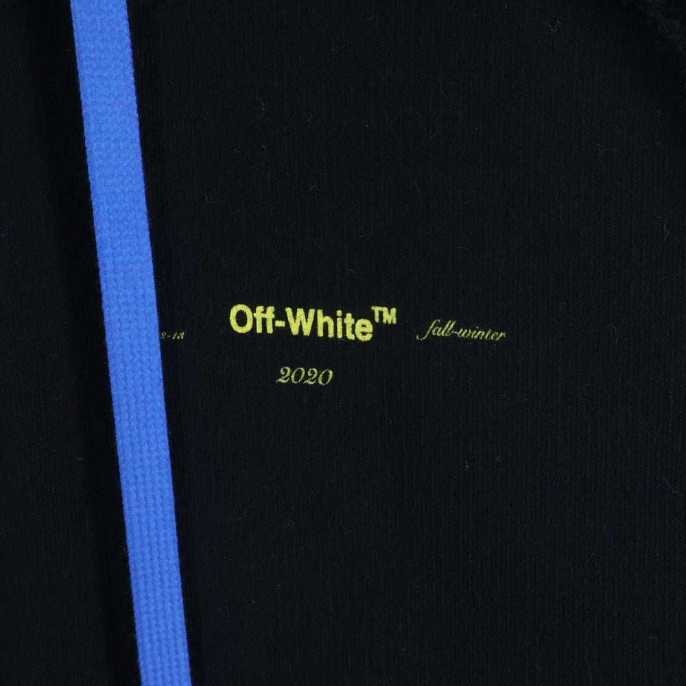 OFF-WHITE(オフホワイト) 19AW ACRYLIC ARROWS SLIM HOODIE バッグプリントプルオーバーパーカー フーディー OMBB034F19E30010 ブラック