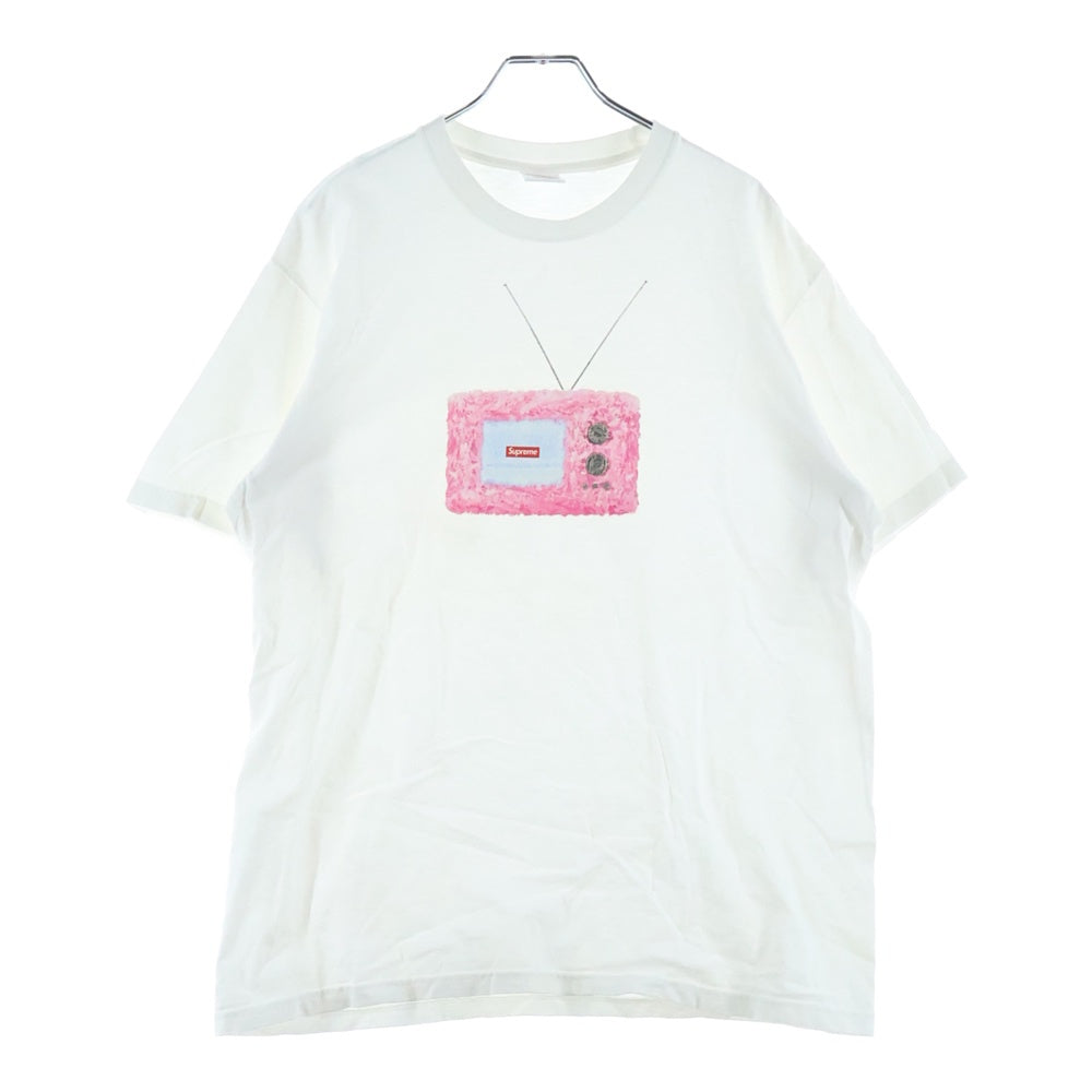 SUPREME(シュプリーム) 18SS TV Tee フロントプリント半袖Tシャツ ホワイト