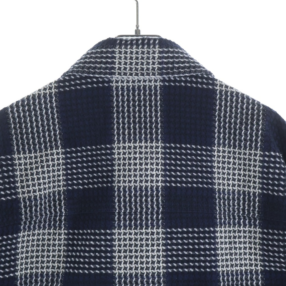 KITH(キス) コットン 長袖 チェックシャツ ネイビー 25-050-060-0017-3-0