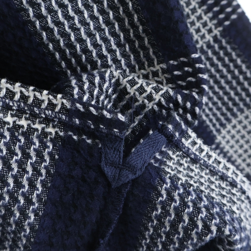 KITH(キス) コットン 長袖 チェックシャツ ネイビー 25-050-060-0017-3-0