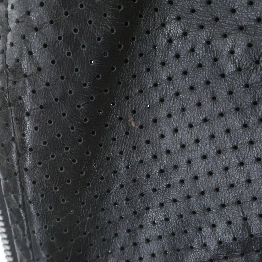 COMME des GARCONS HOMME(コムデギャルソンオム) パンチングレザージャケット ジップアップジャケット HJ-100820 ブラック