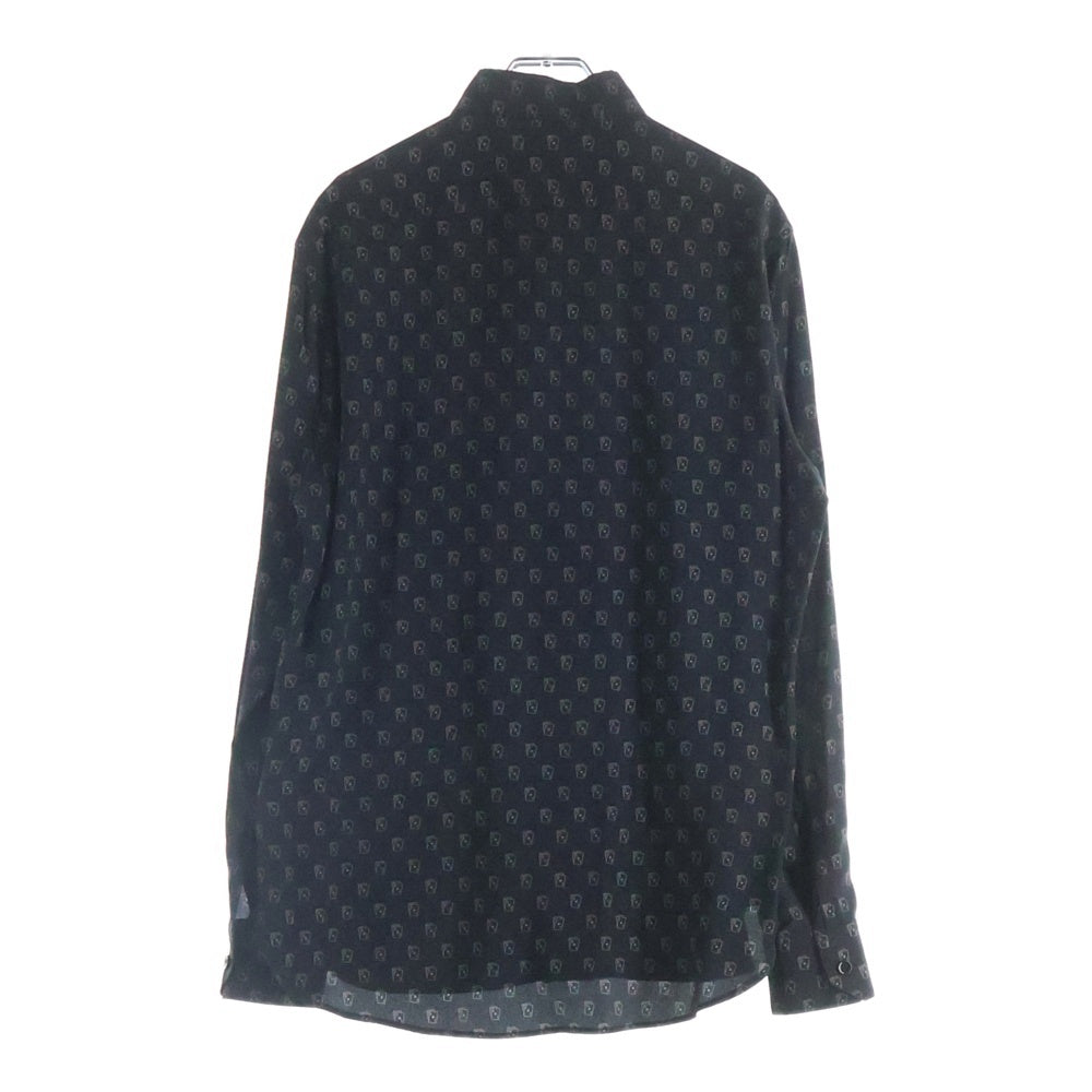 SAINT LAURENT PARIS(サンローランパリ) 18AW トランプ総柄 長袖シャツ ブラック 528009 Y317T