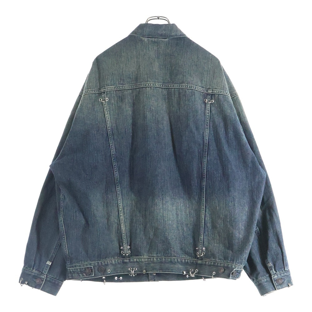 BALENCIAGA(バレンシアガ) 24SS ピアス加工 オーバーサイズ デニムジャケット インディゴ 764518 TNW65