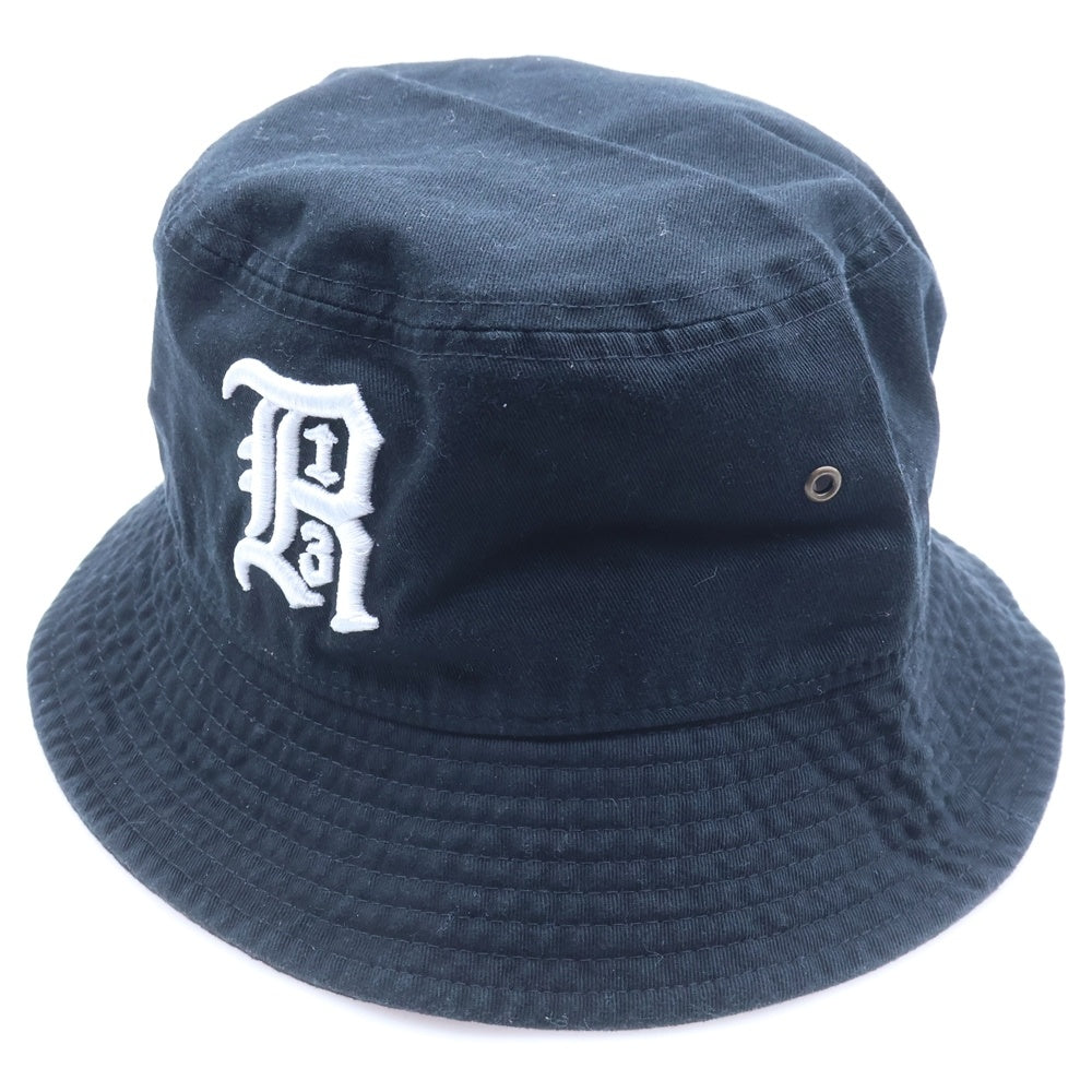 R13(アールサーティーン) ロゴ エンブロイダリー バケットハット 帽子 ブラック R13AW014-A001