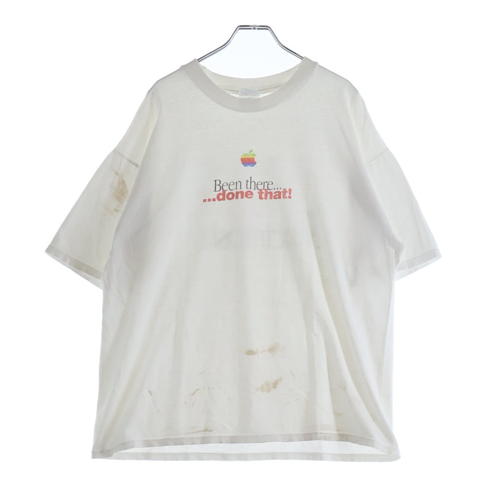VINTAGE(ヴィンテージ) 90s Apple Been There アップル フロントプリント半袖Tシャツ ホワイト
