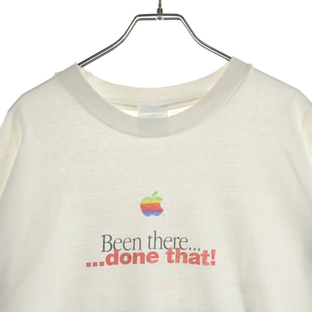 VINTAGE(ヴィンテージ) 90s Apple Been There アップル フロントプリント半袖Tシャツ ホワイト