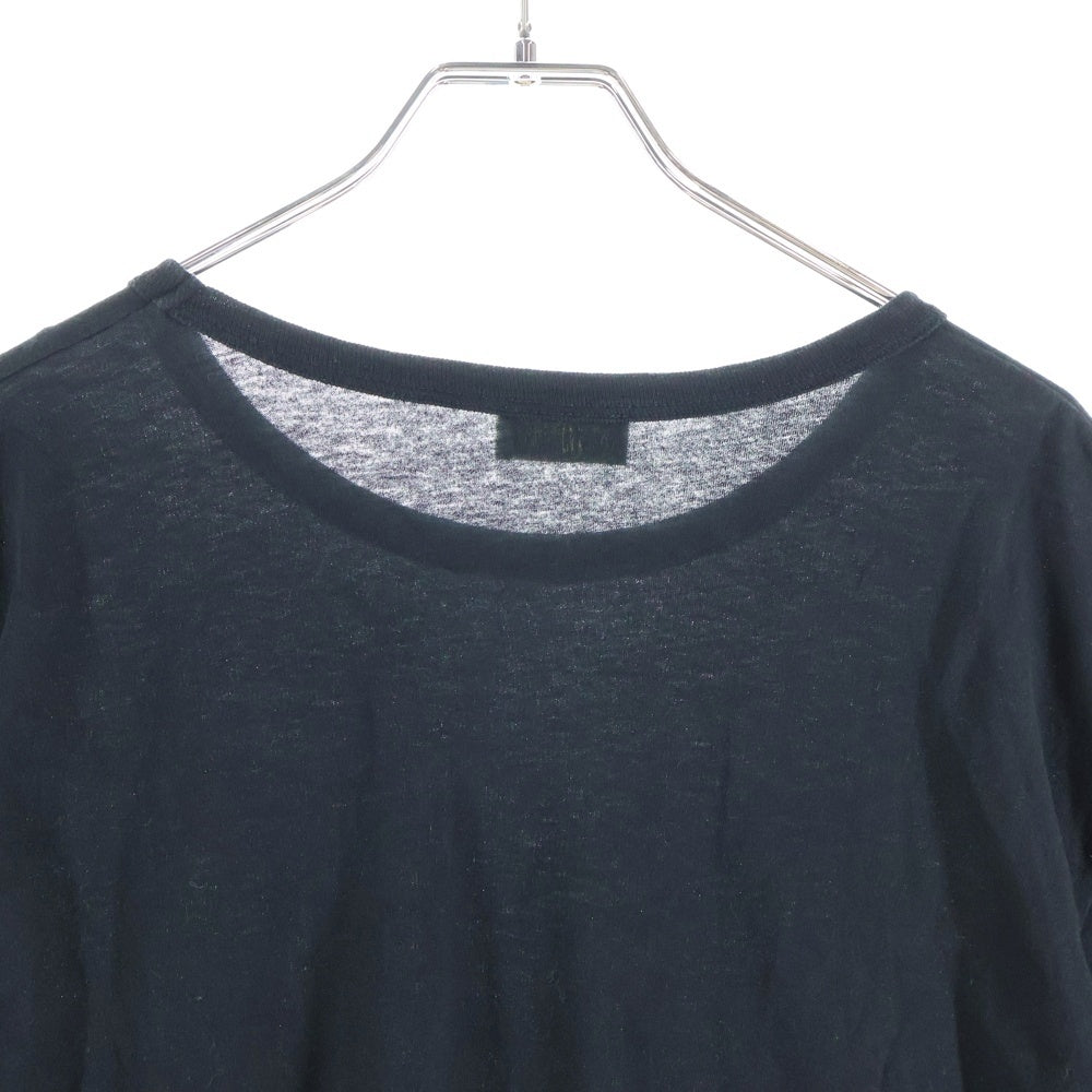 SAINT LAURENT PARIS(サンローランパリ) 19SS フロントロゴ クルーネック半袖Tシャツ カットソー ブラック 551404 YB2ZO