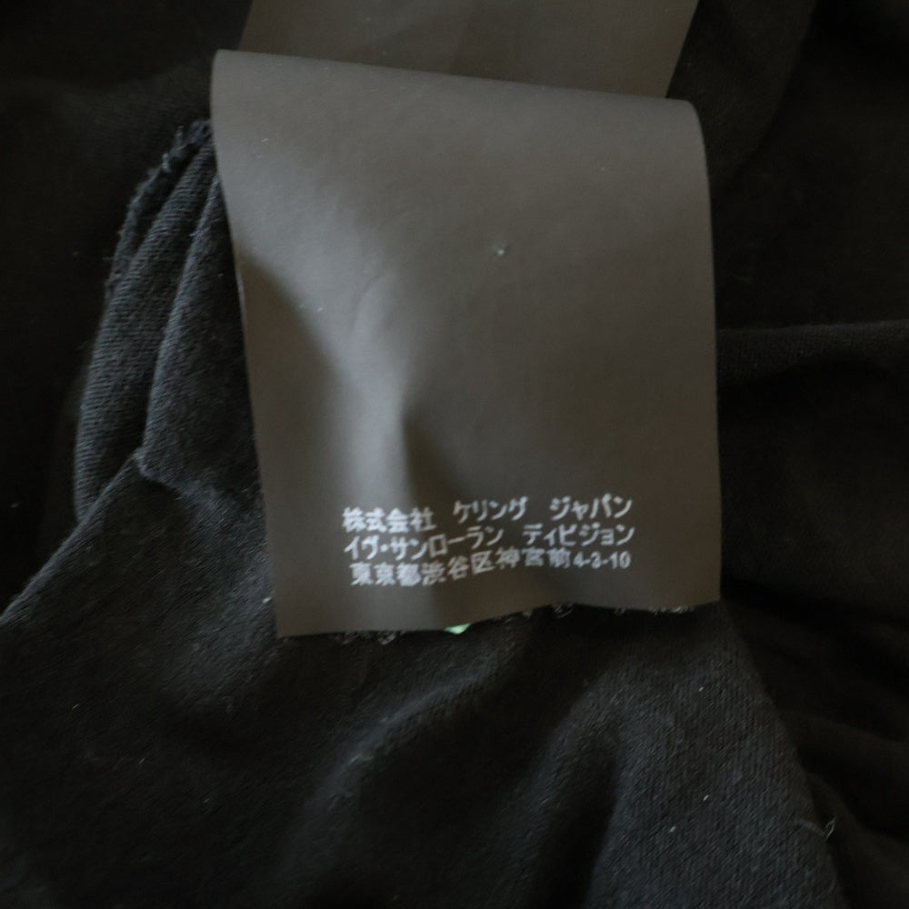 SAINT LAURENT PARIS(サンローランパリ) 19SS フロントロゴ クルーネック半袖Tシャツ カットソー ブラック 551404 YB2ZO