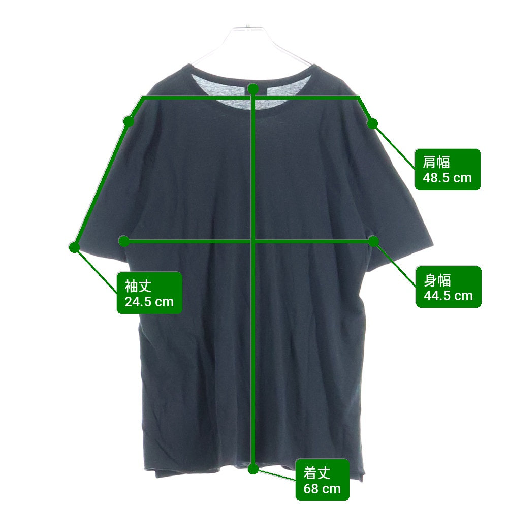 SAINT LAURENT PARIS(サンローランパリ) 19SS フロントロゴ クルーネック半袖Tシャツ カットソー ブラック 551404 YB2ZO