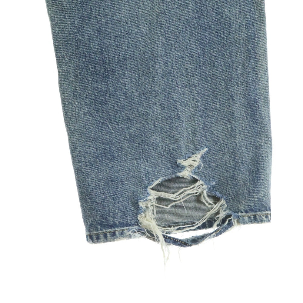 BALENCIAGA(バレンシアガ) 23AW PATCHED SWEAT PANT スウェット切り替えオーバーデニムパンツ 745264 TNW01 グレー/インディゴ