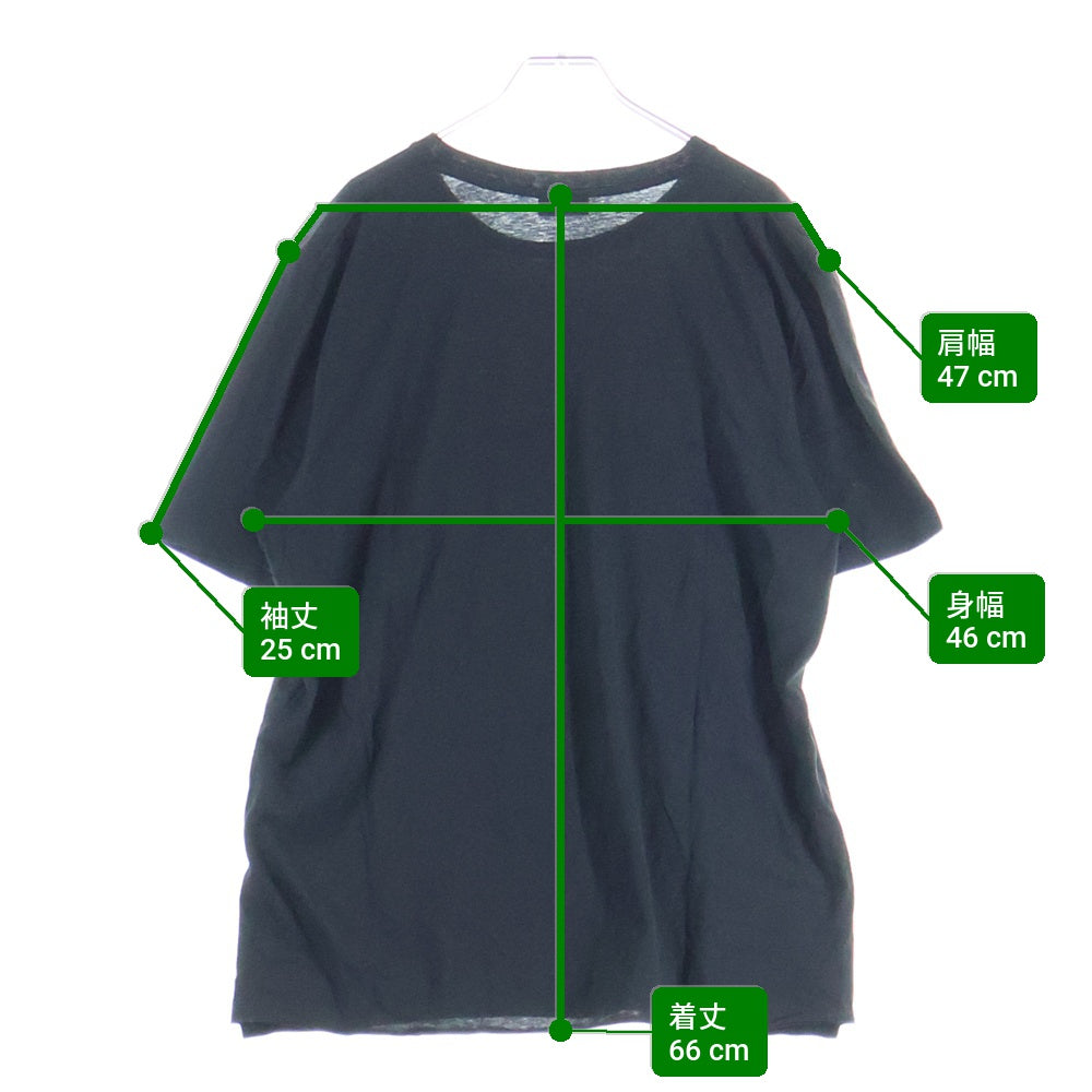 SAINT LAURENT PARIS(サンローランパリ) 20SS フロントプリント 半袖Tシャツカットソー ブラック 603286 YBPQ2