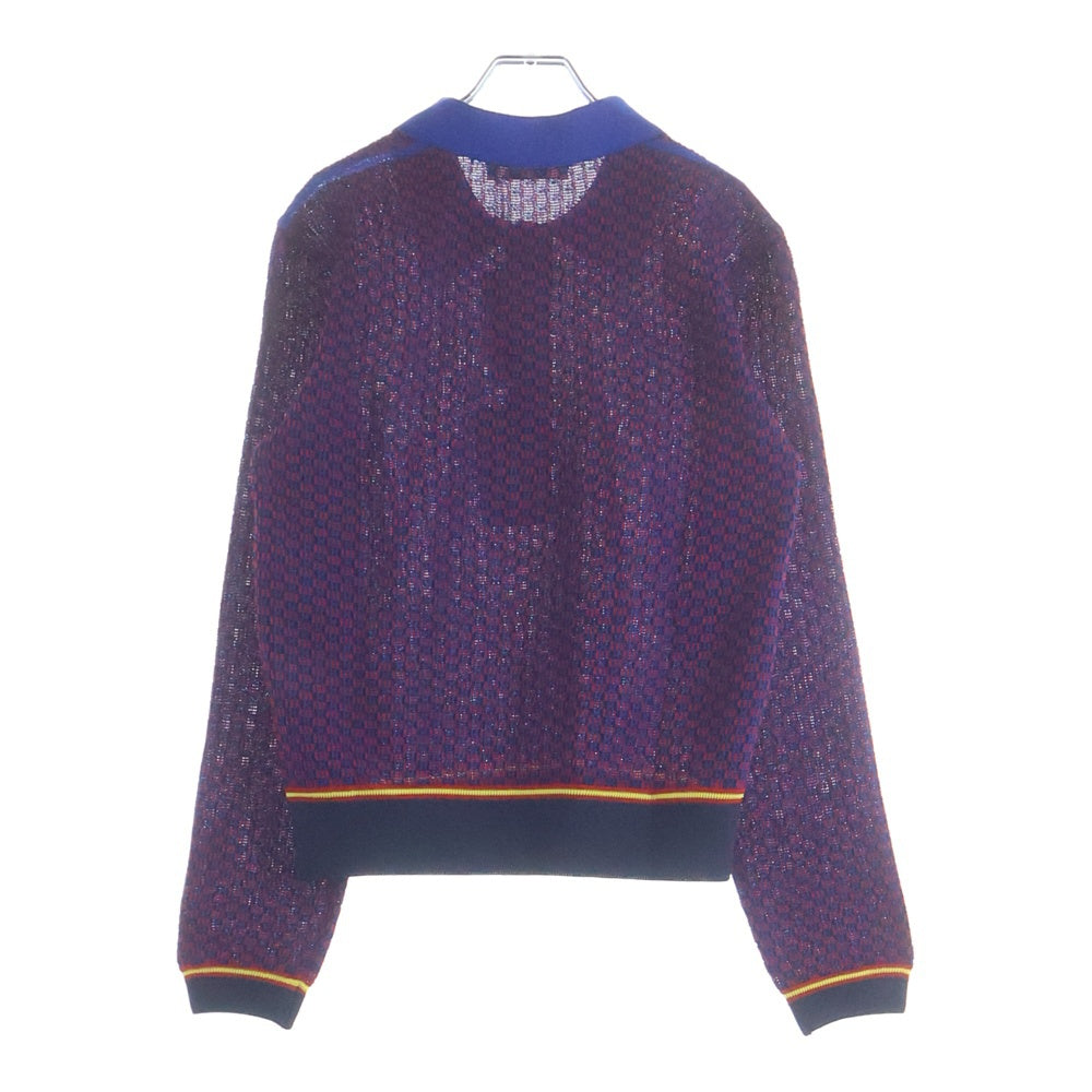 Wales Bonner(ウェールズ ボナー) 総柄 ポリエステル 長袖シャツ パープル 52-03-42-03038