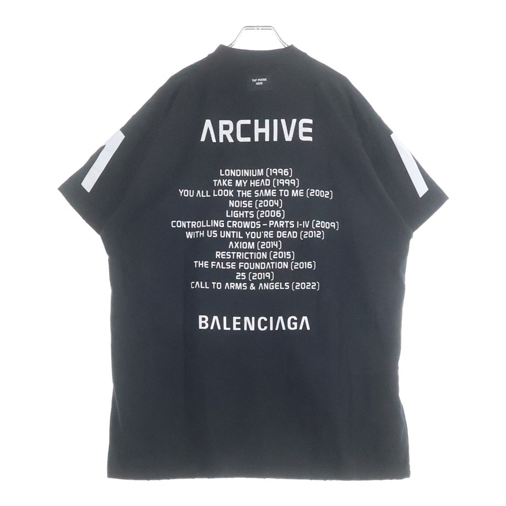 BALENCIAGA(バレンシアガ) 24SS Archive Oversized T-Shirt アーカイブシリーズ 半袖Tシャツカットソー ブラック 739028 TQVA1